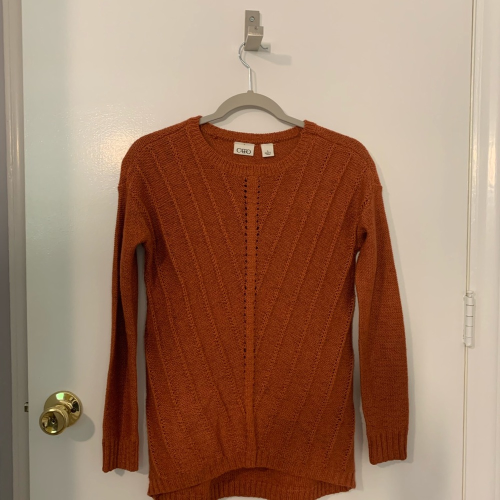 Cato Rust Crew Neck Sweater Size Small